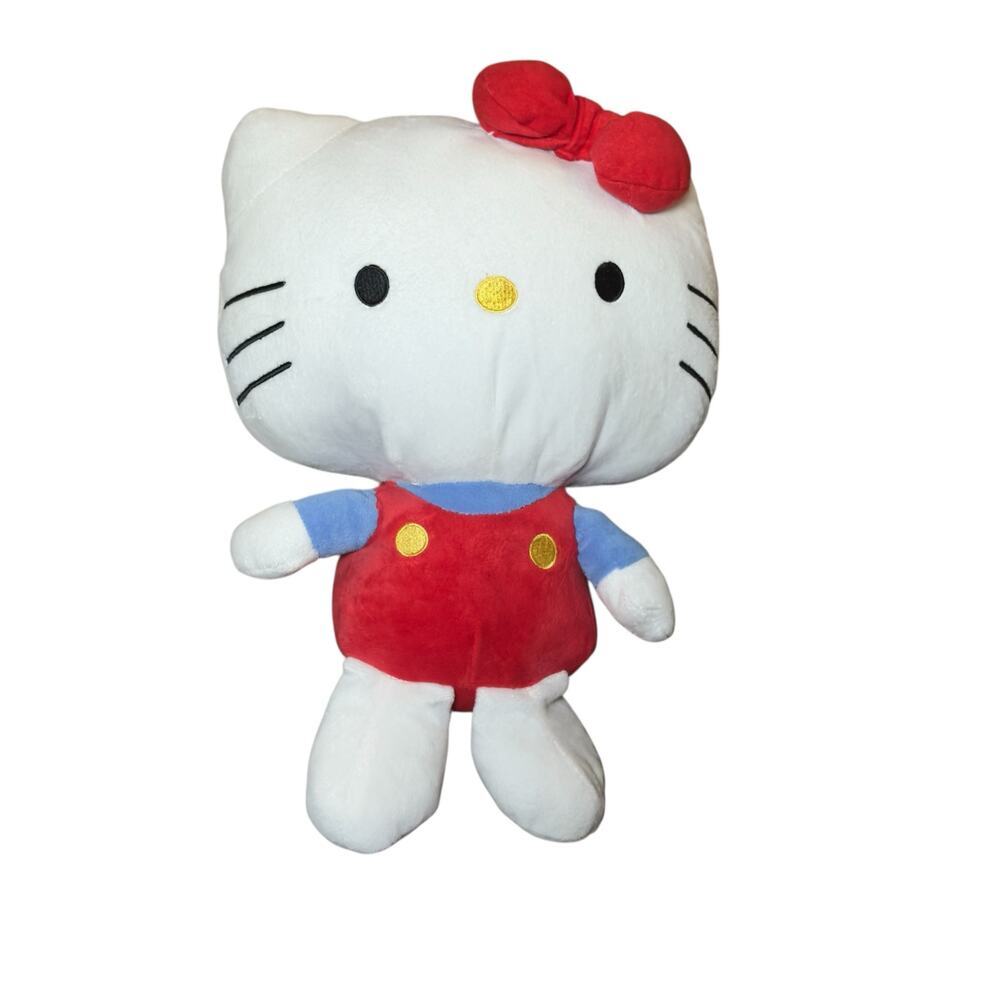 Sanrio HELLO KITTY 15.5" Cat Plush Doll‎ Stuffed Animal Blue Red White By Fiesta